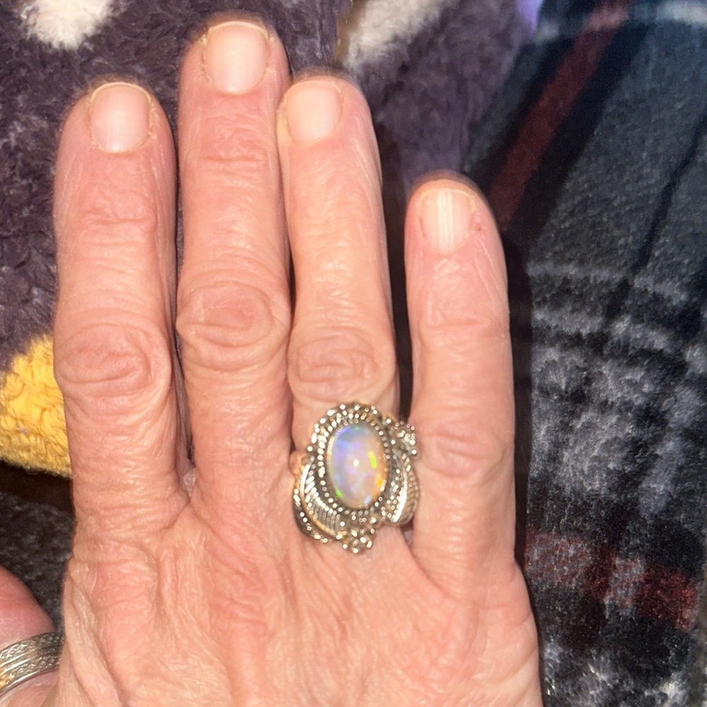 Ethiopian opal ring sterling 925 size 7